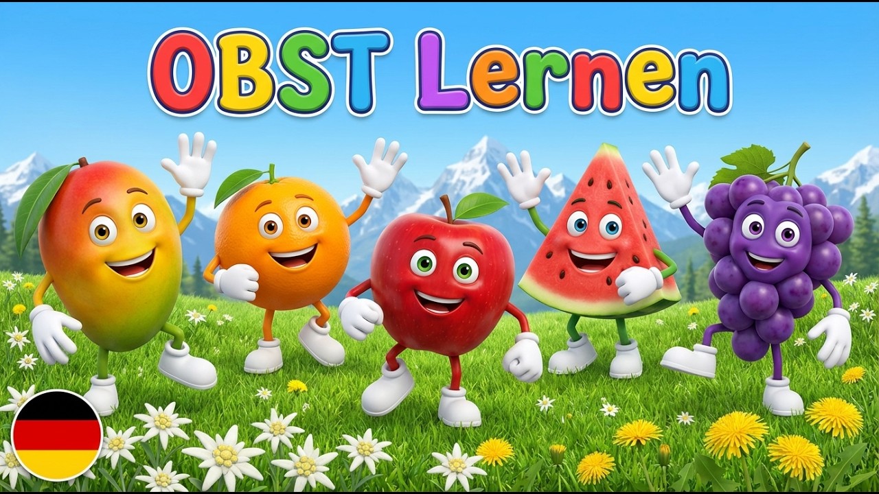Obst lernen mit Spaß: Pädagogische Kinderlieder für Kleinkinder und Babys – Musik 🎵 🍊🍋🍏