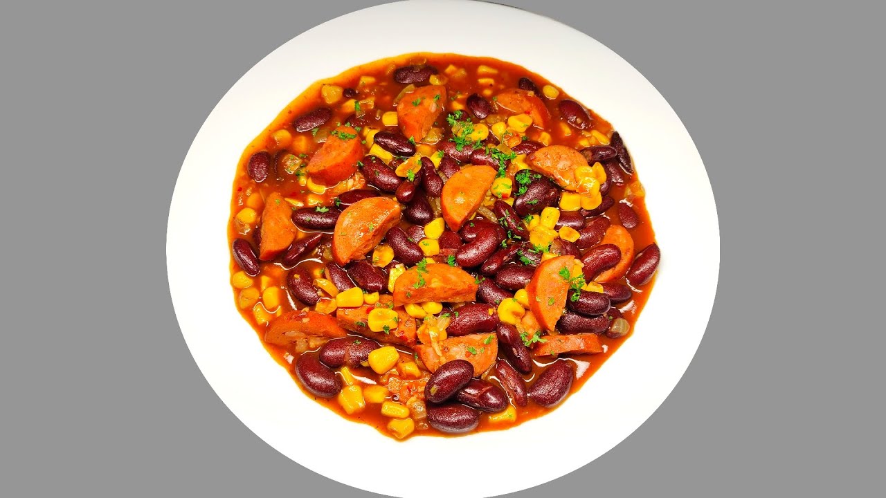 Mexické fazole s klobásou recept