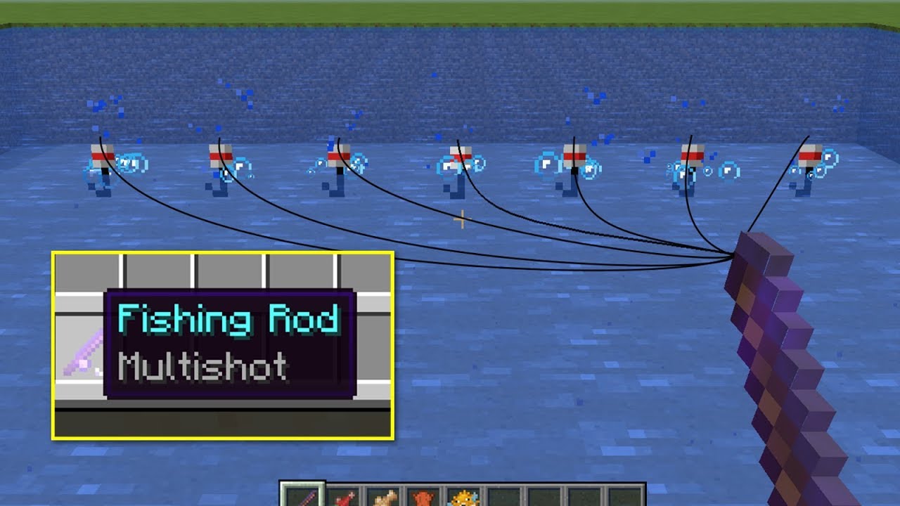 Multishot Fishing in Minecraft