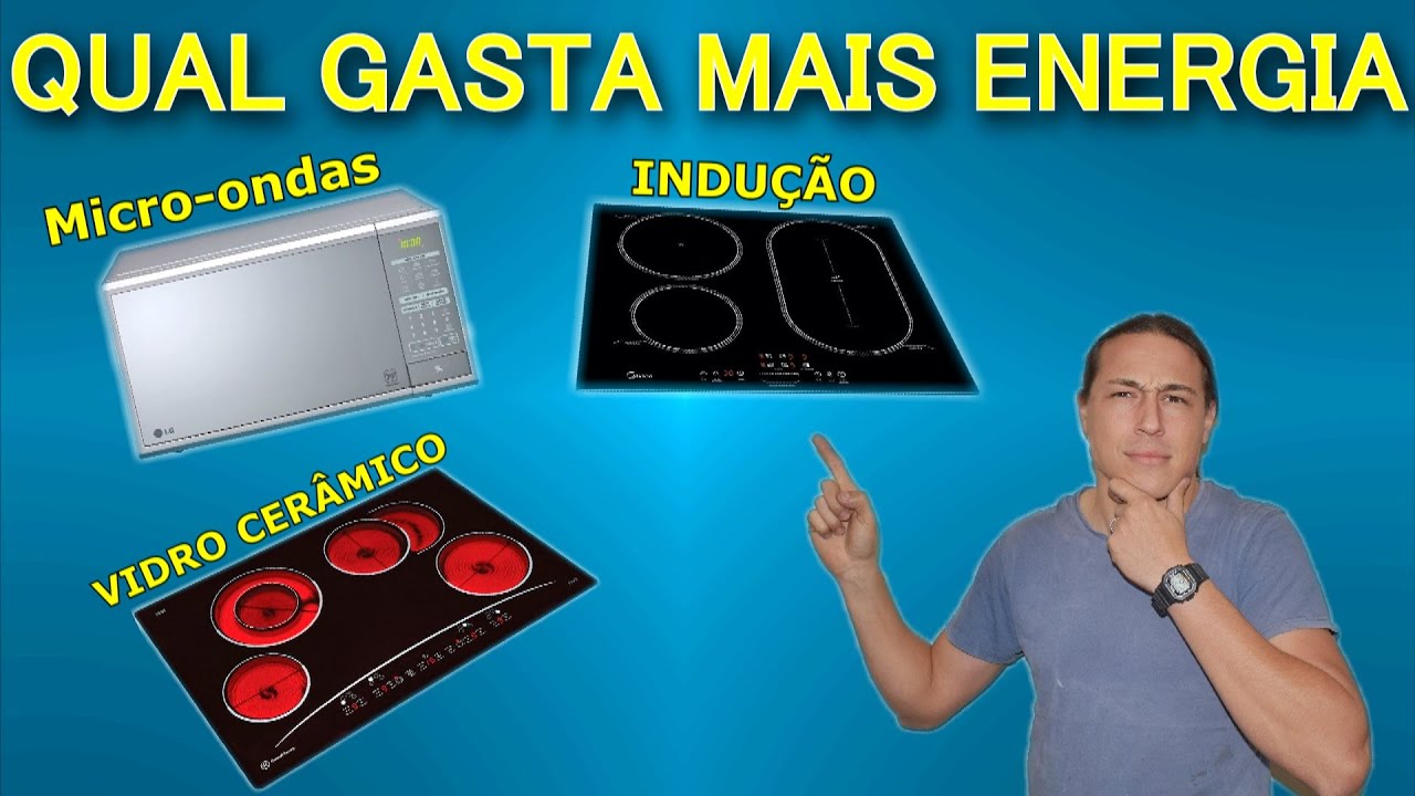 QUAL GASTA MAIS ENERGIA (Micro-ondas VS Fogão vidro cerâmico VS Fogão de indução)