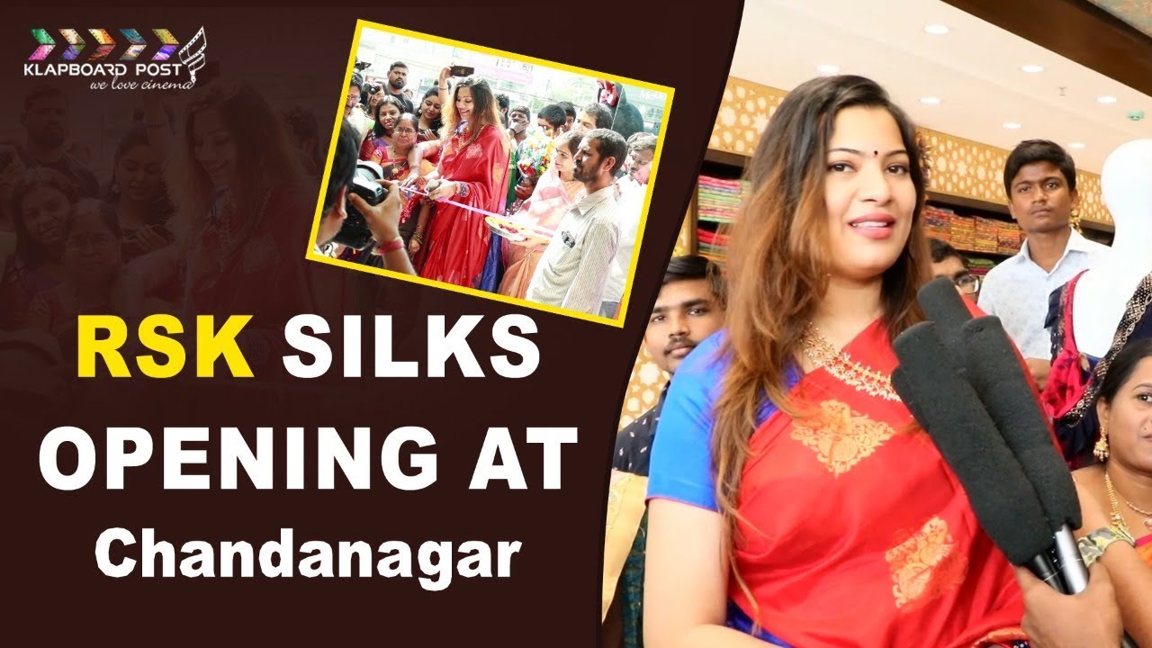 Geetha Madhuri At RSK Silks Opening Chandanagar | Klapboard Post