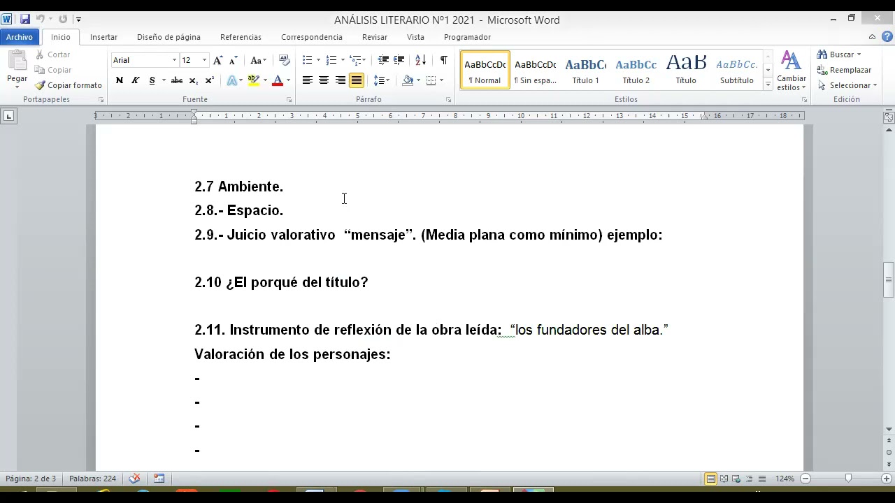 ANÁLISIS LITERARIO.