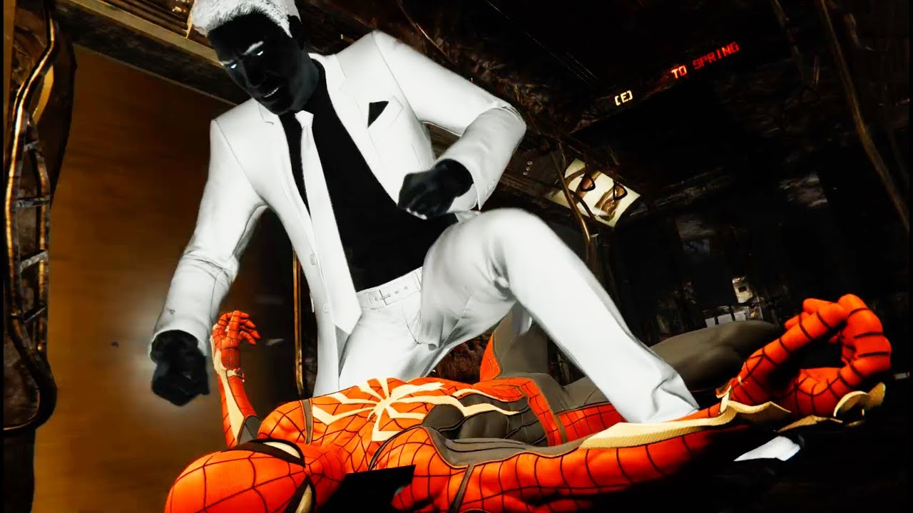 The Epic Fight of Spiderman and Mister Negative on the Train - Marvel's Spiderman - ps4 pro HD