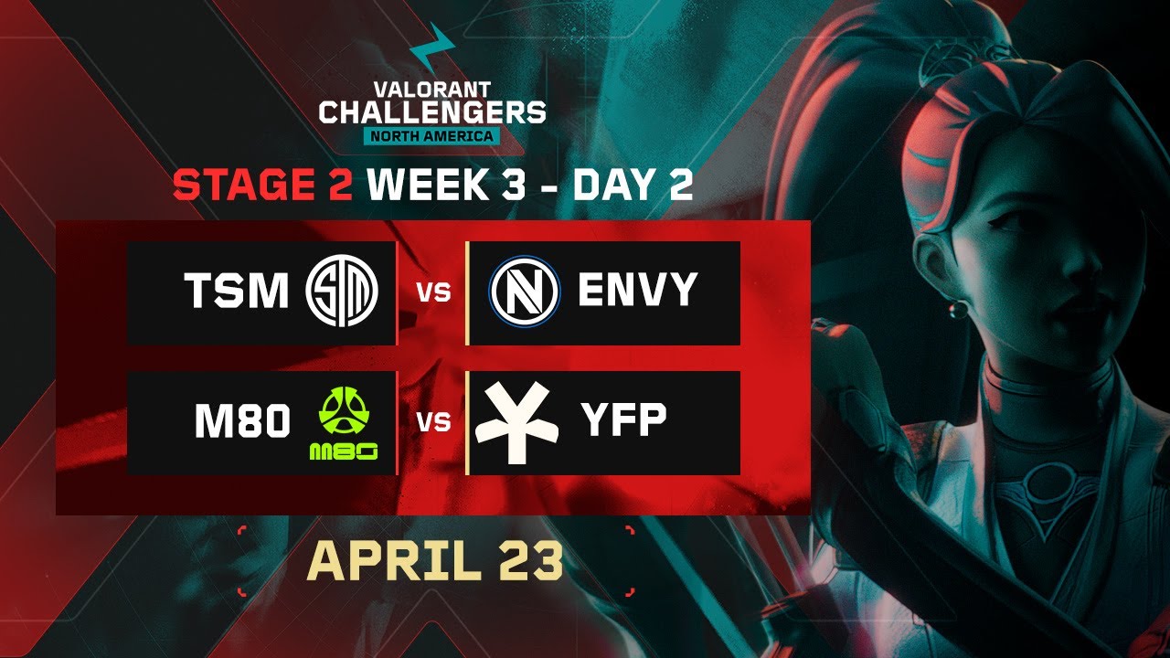TSM vs ENVY |  M80 vs YFP | VALORANT Challengers NA | Week 3 Day 2 | A | Swiss Stage 2 |