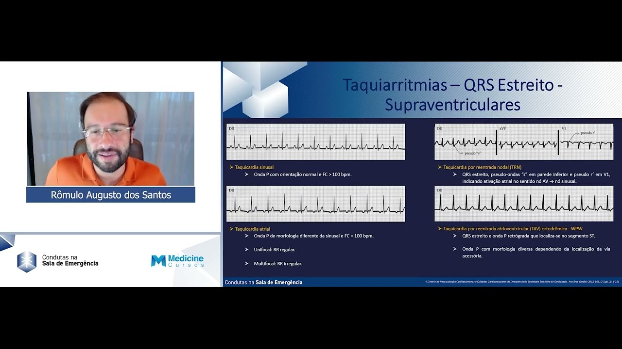 Taquiarritmias - Manejo Prático e Protocolo de Cardioversão Elétrica | Dr Romulo A. dos Santos