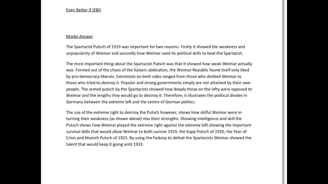 GCSE History Significance of Spartacists