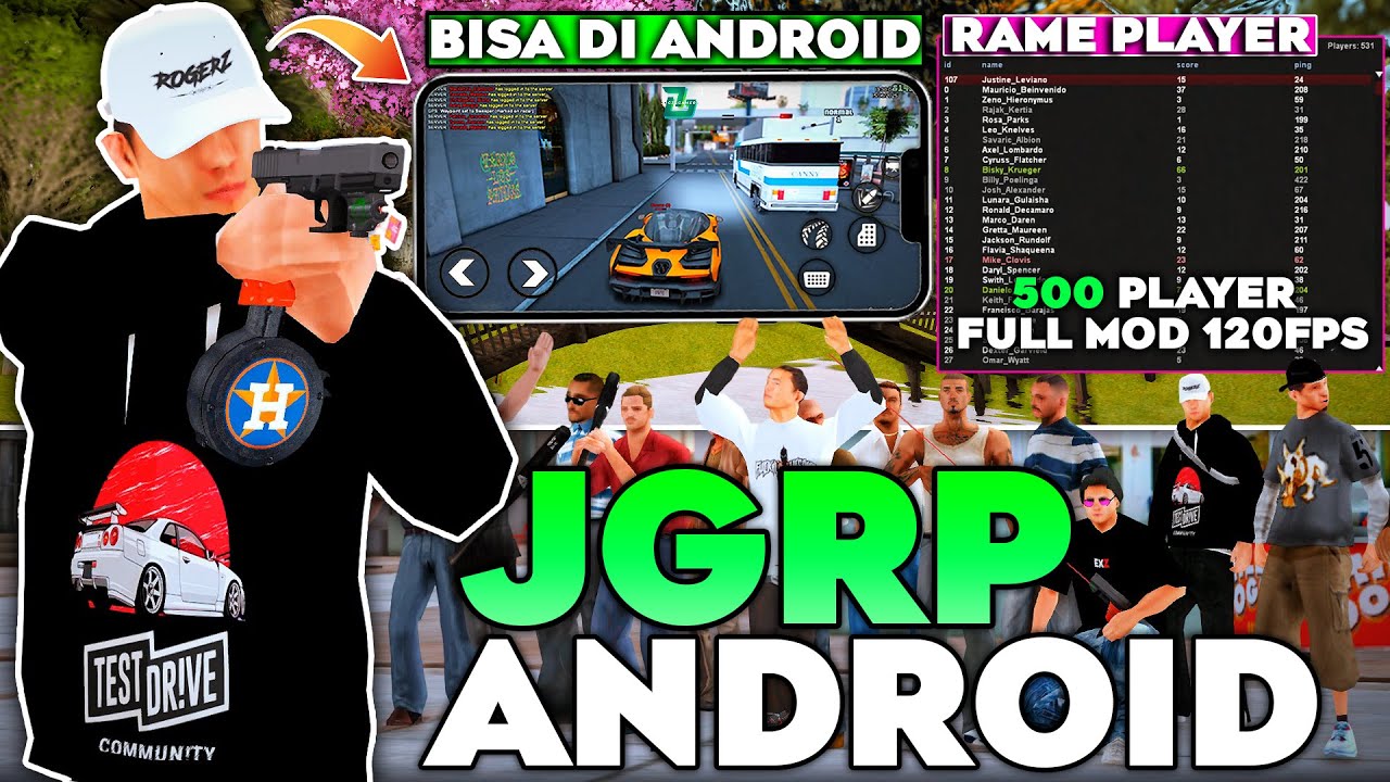 JGRP BISA DI ANDROID TANPA RIBET + TUTORIAL WARGA BARU !!! - REVIEW SERVER GTA SAMP INDONESIA