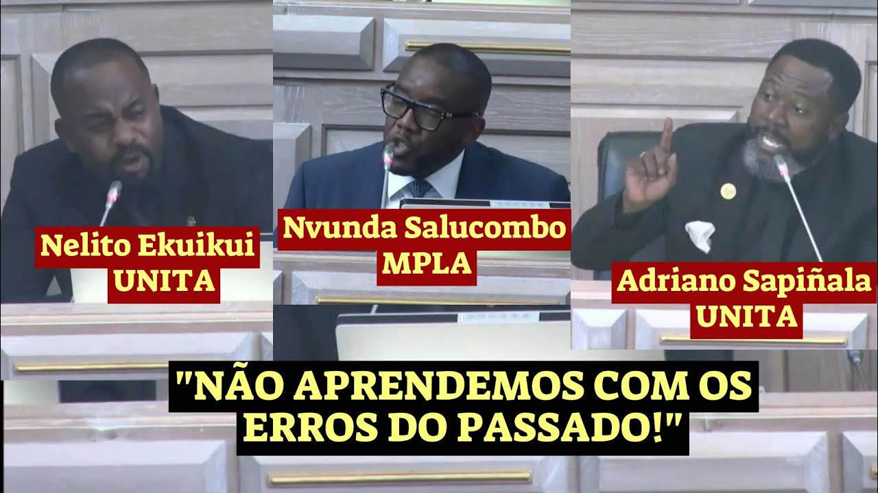 Manifestação: Nelito Ekuikui, Adriano Sapiñala e Nvunda Salucombo travaram debate no Parlamento