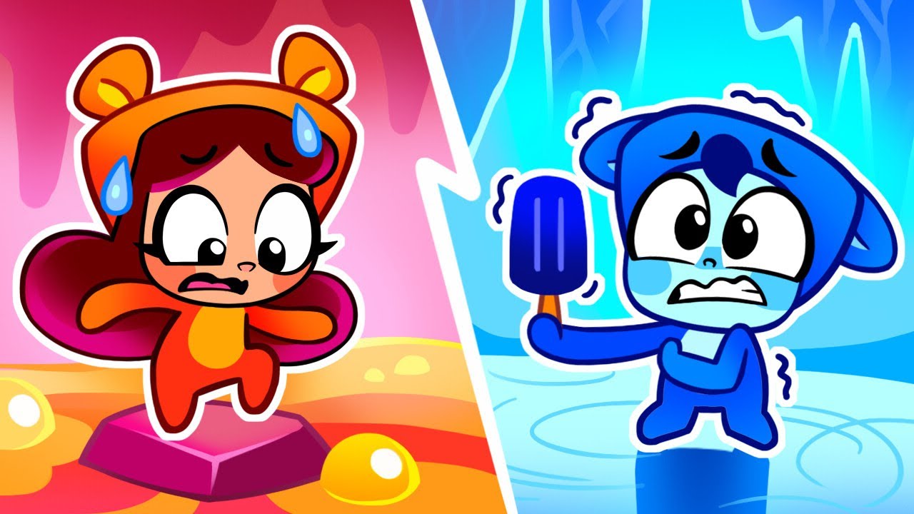 ❄️ Cold Food VS Hot Food🔥 Funny Opposites Challenge for Kids 🍕🍦 Cartoons & Songs