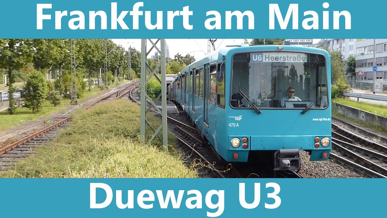 Stadtbahn Frankfurt am Main - Linie U6 mit U3-Wagen (2016)