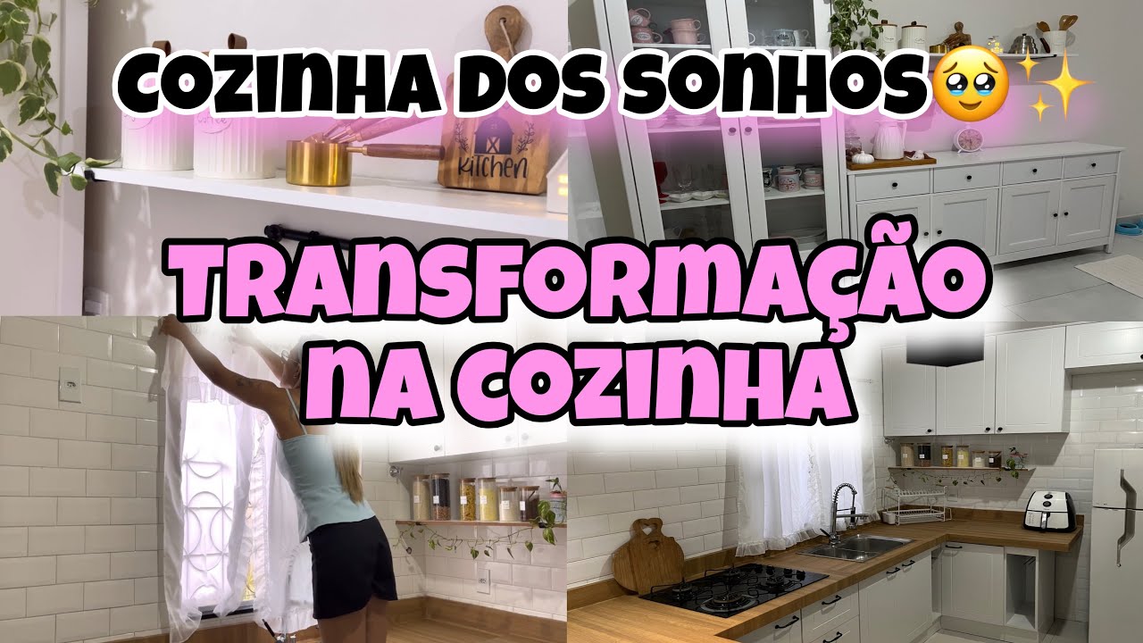 TRANSFORMAÇÃO NA COZINHA + DECORAÇÃO NOVA COZINHA DOS SONHOS 🥹✨ #mudança  #transformacaonacozinha