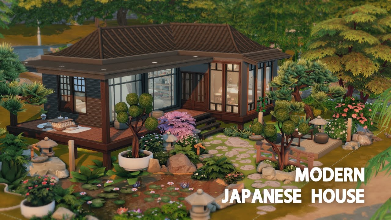 Modern Japanese House I The Sims 4 Speed Build // No CC