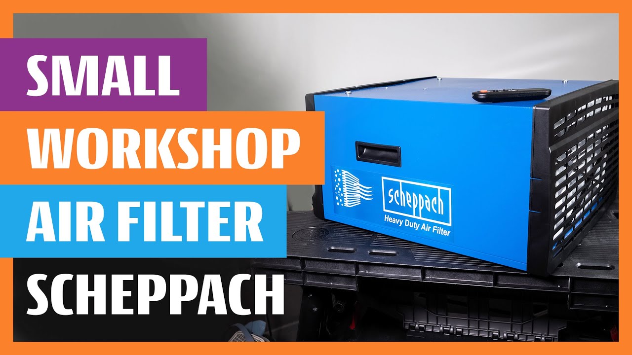 Workshop Air Filter Cleaner Filtration Unit Scheppach HDA 14 - Unboxing and  a short performance