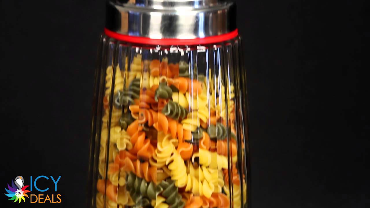 Glass Canister with Handle 4 Piece Set (Twist)