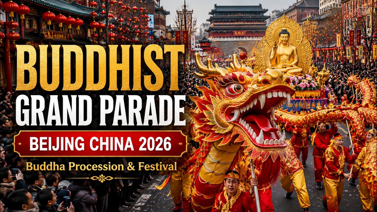 Massive Buddhist Procession Beijing 2026 | Grand Buddha Parade & Chinese Cultural Celebration