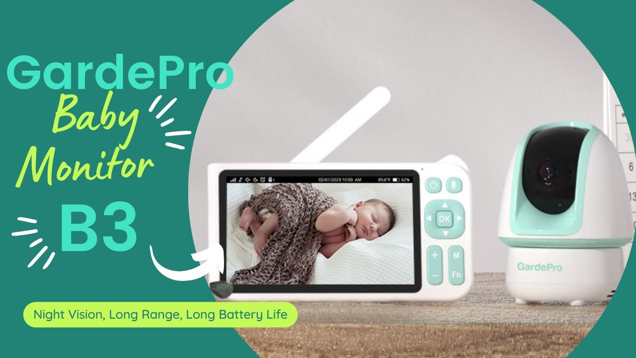 GardePro Baby Monitor B3 | Super Clear Night Vision, Super Long Range, Super Long Battery Life!