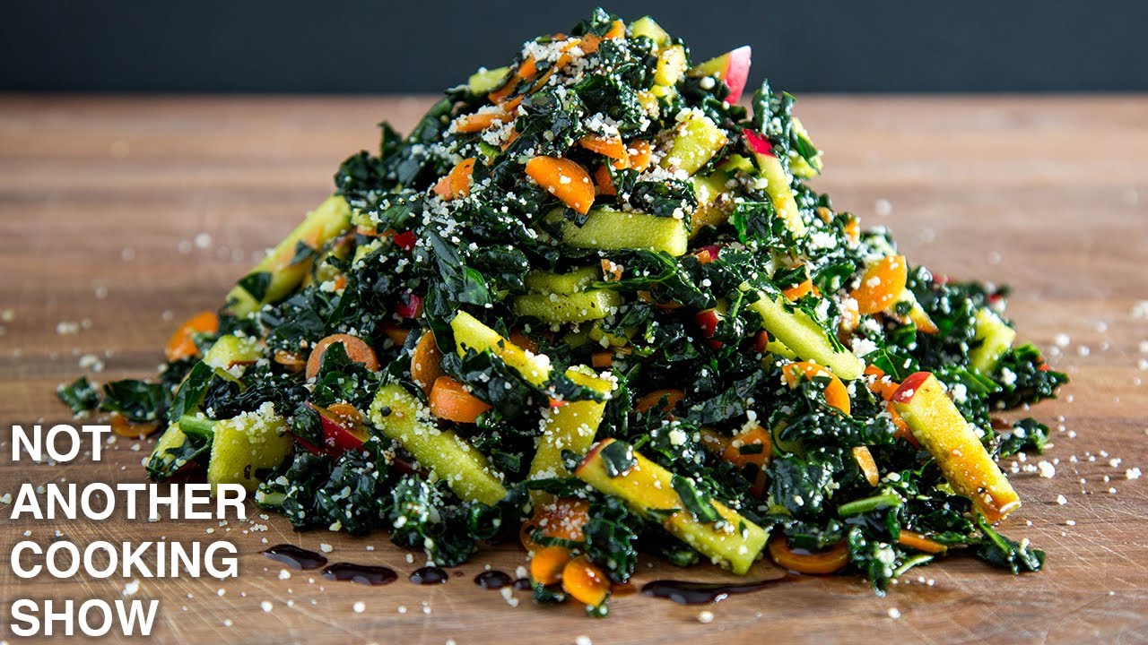 my QUICK PANTRY KALE SALAD recipe