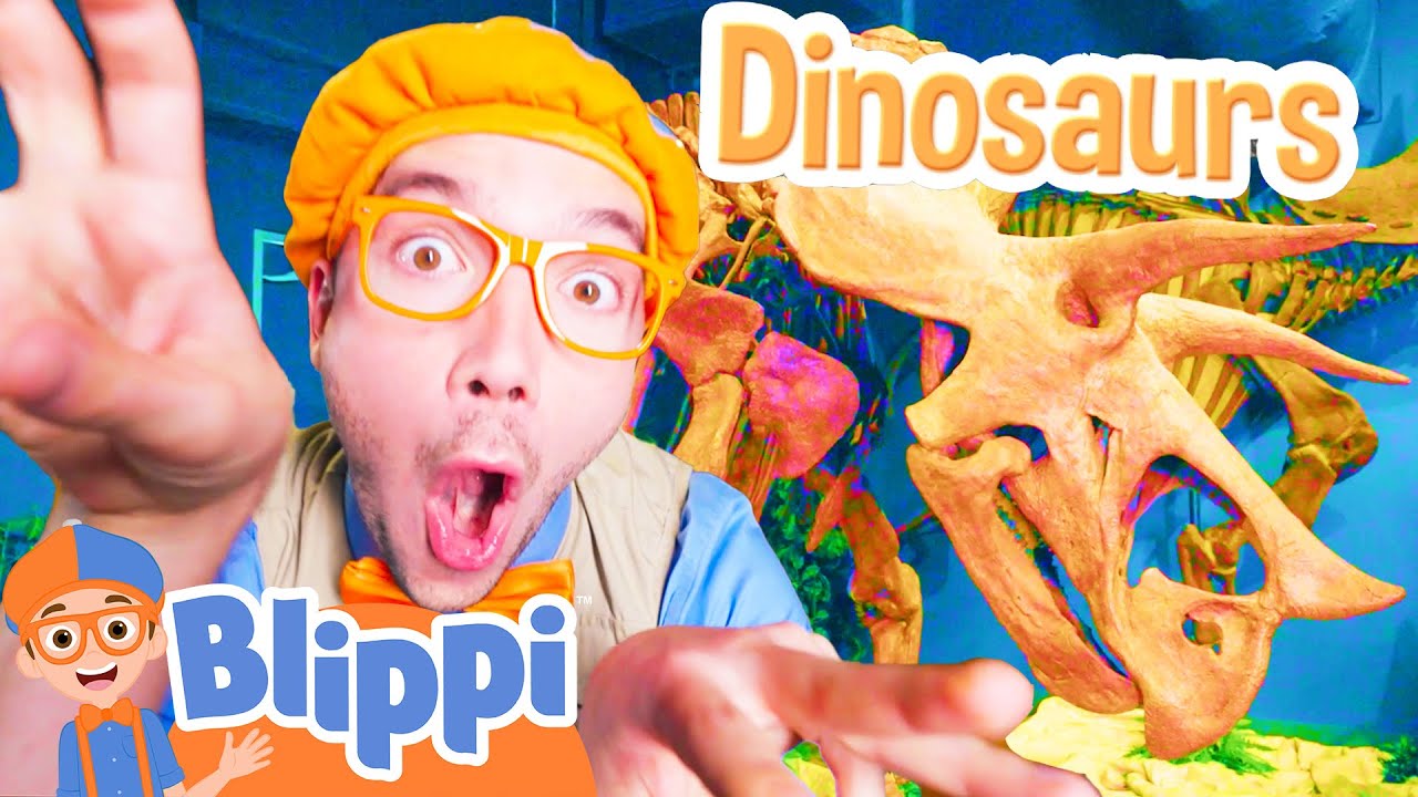 Blippi Digs up Dinos at the Science Center! Educational Videos for Kids