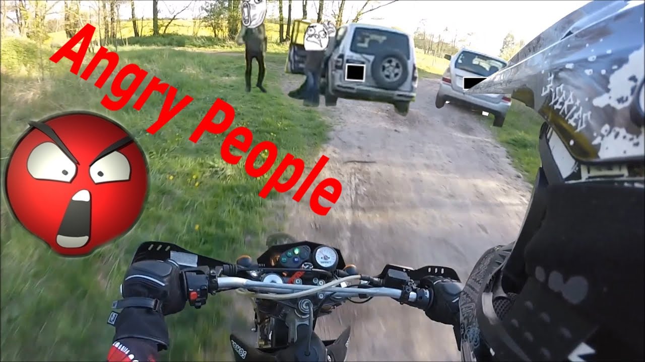 Enduro | Motocross vs agressive angry forester | people - compilation 2015