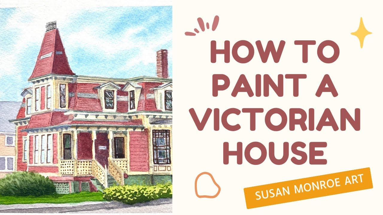 Watercolor Painting a Victorian House Portrait