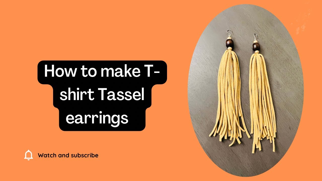 Crafty vision live (How To Make Tassel earrings using a T-shirt ￼