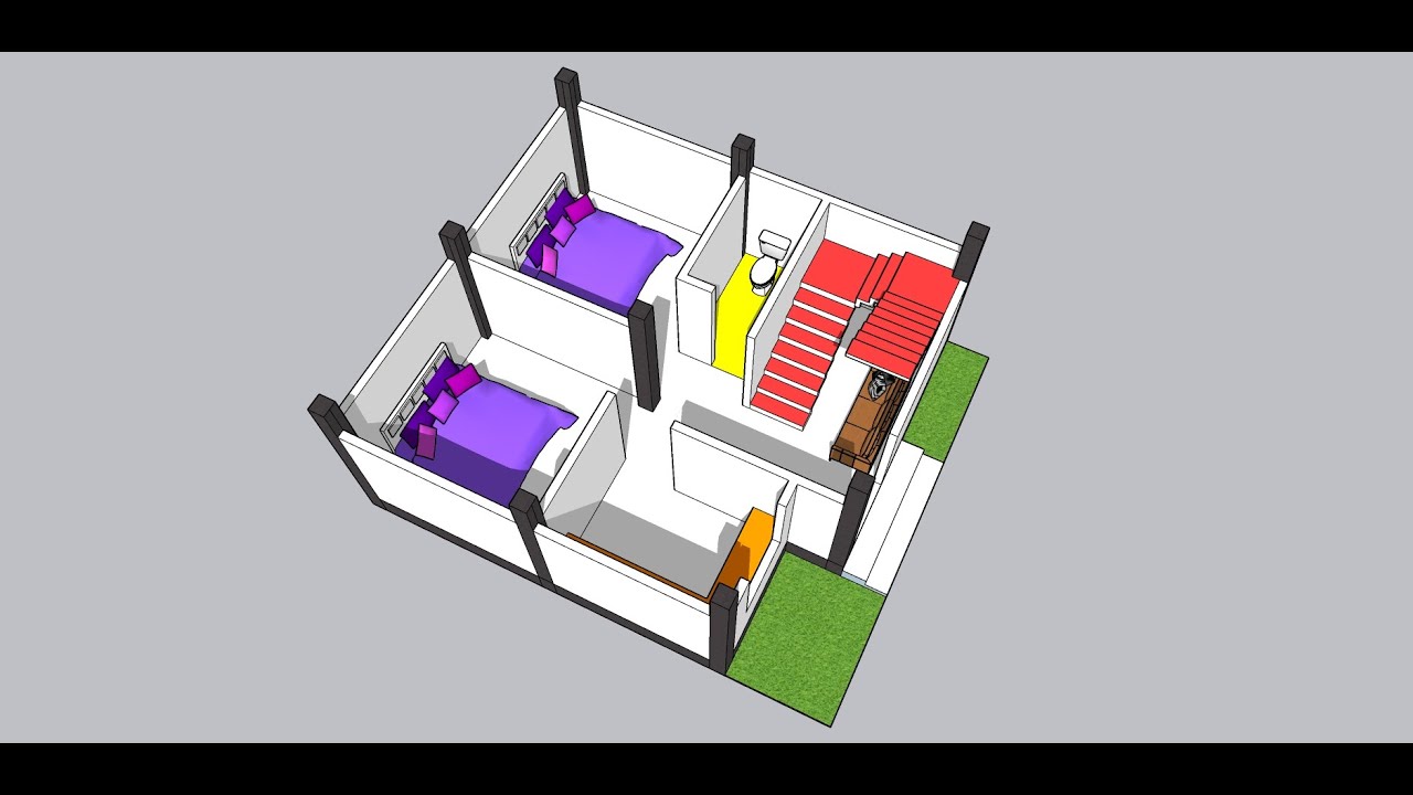 22 x 23 small village house plan II 22 x 23 chota ghar ka naksha II 2 bhk house plan