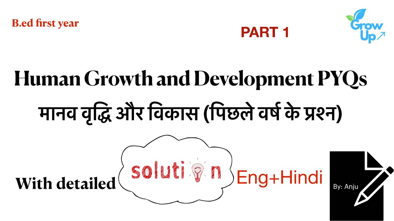 Human growth and development previous year questions