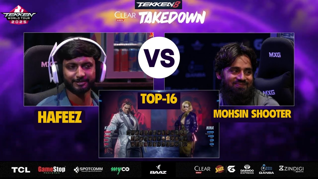 Tekken 8 Baaz Takedown 25 Top-16 | Mohsin Shooter (Нина) против Hafeez (Казуя/Дьявол Джин)
