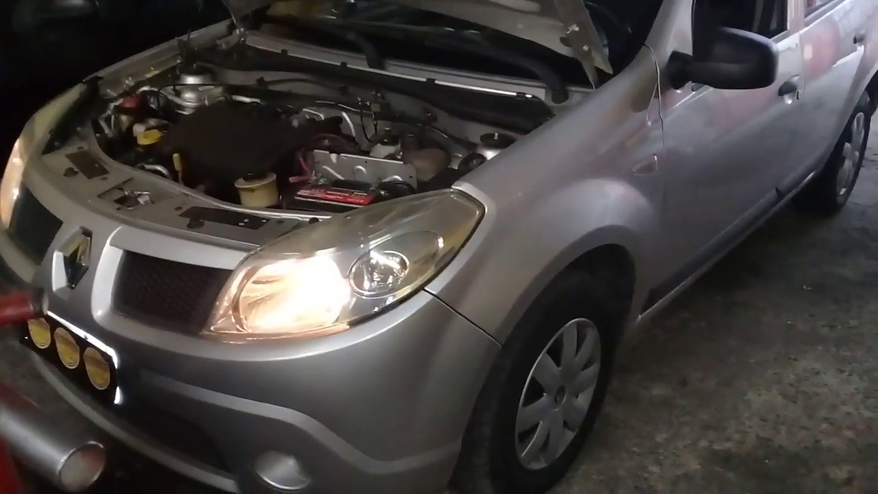 Renault Sandero.  Elevação na Temperatura. Defeito simples