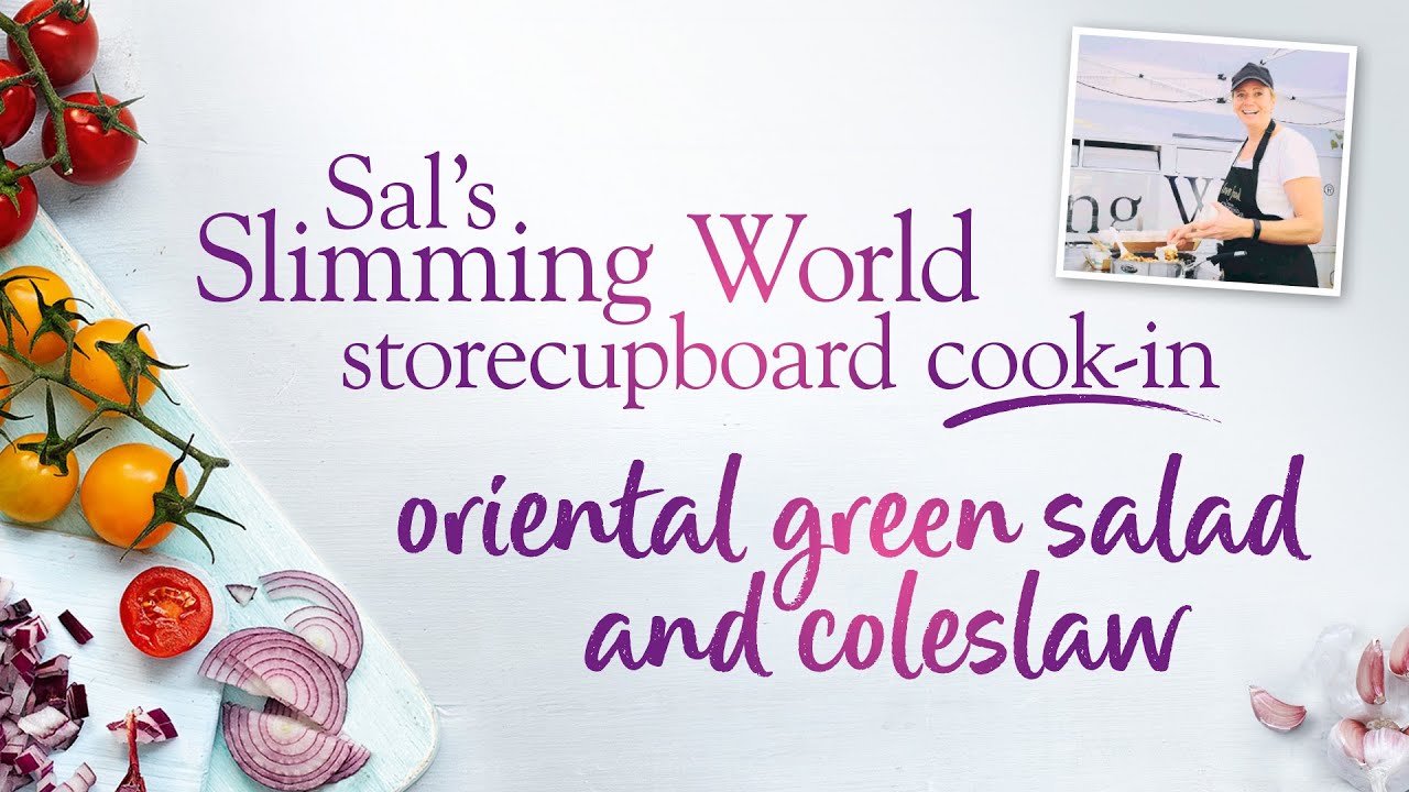 Sal’s Slimming World Storecupboard cook-in Ep8 – oriental green salad and homemade coleslaw - FREE