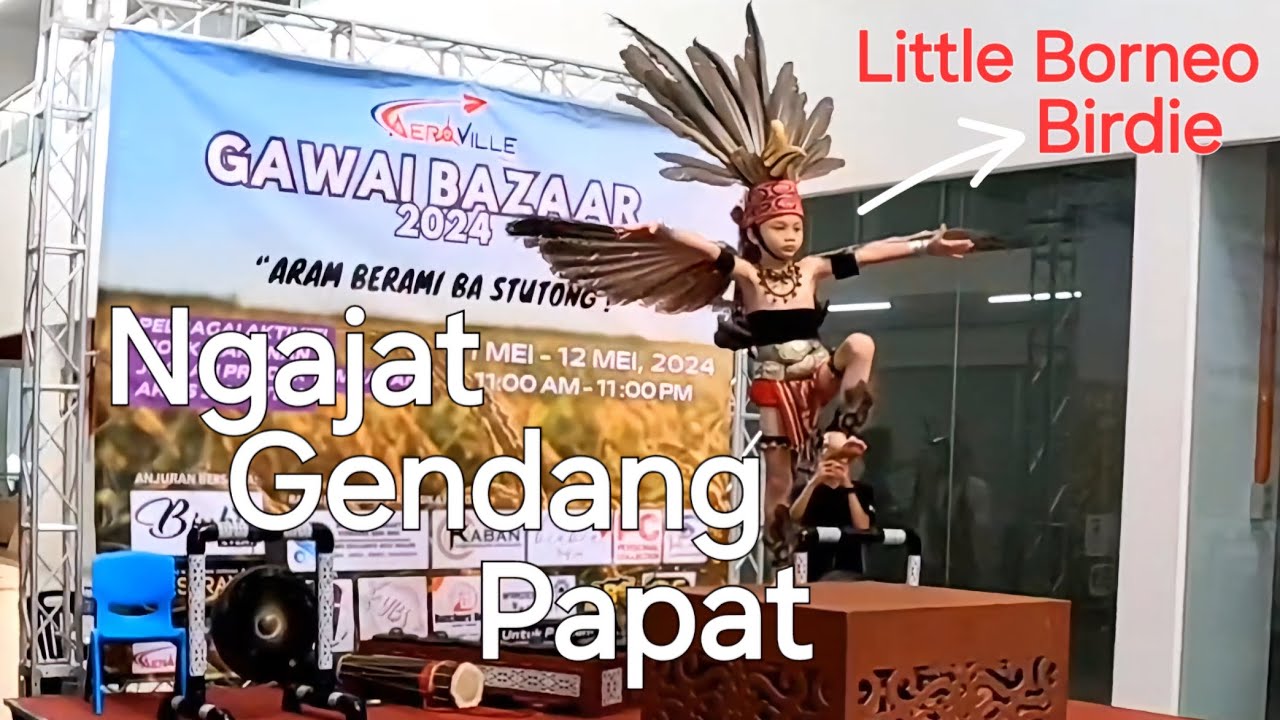 Kuching Gawai Bazaar Stutong Aeroville 2024😎Persembahan ngajat & gendang papat yang mantap gais👏