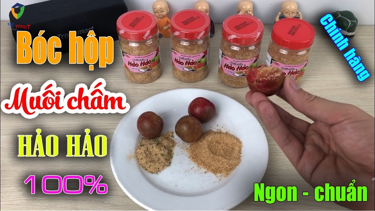 Review chi tiết muối chấm - bột canh hảo hảo chua cay chính hãng || Tonny 389