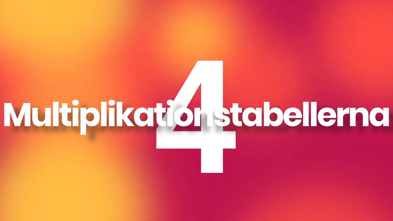 4:ans multiplikationstabell - musik 'G&aring;ngertabellerna' fr&aring;n &Aring;rstaskolan