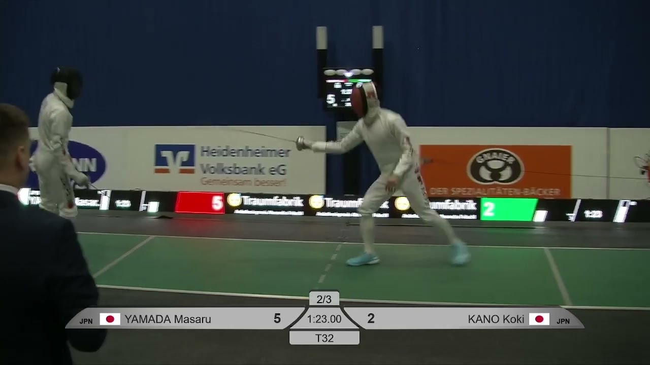 2024 98 T32 09 M E Individual Heidenheim GER WC GREEN KANO JPN vs YAMADA JPN