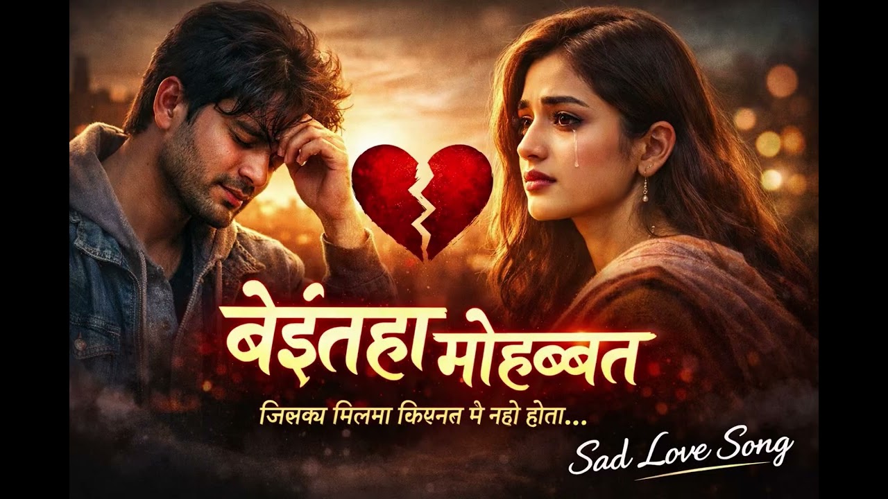 Beintehaa Mohabbat 💔 | Sad Love Song 2026 | Heart Touching Hindi Song | Breakup Song #TMTmusichub