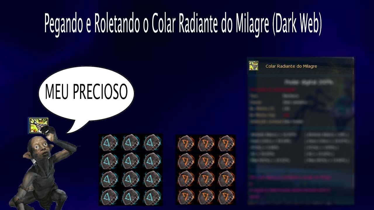 Pegando o colar da Dark Web