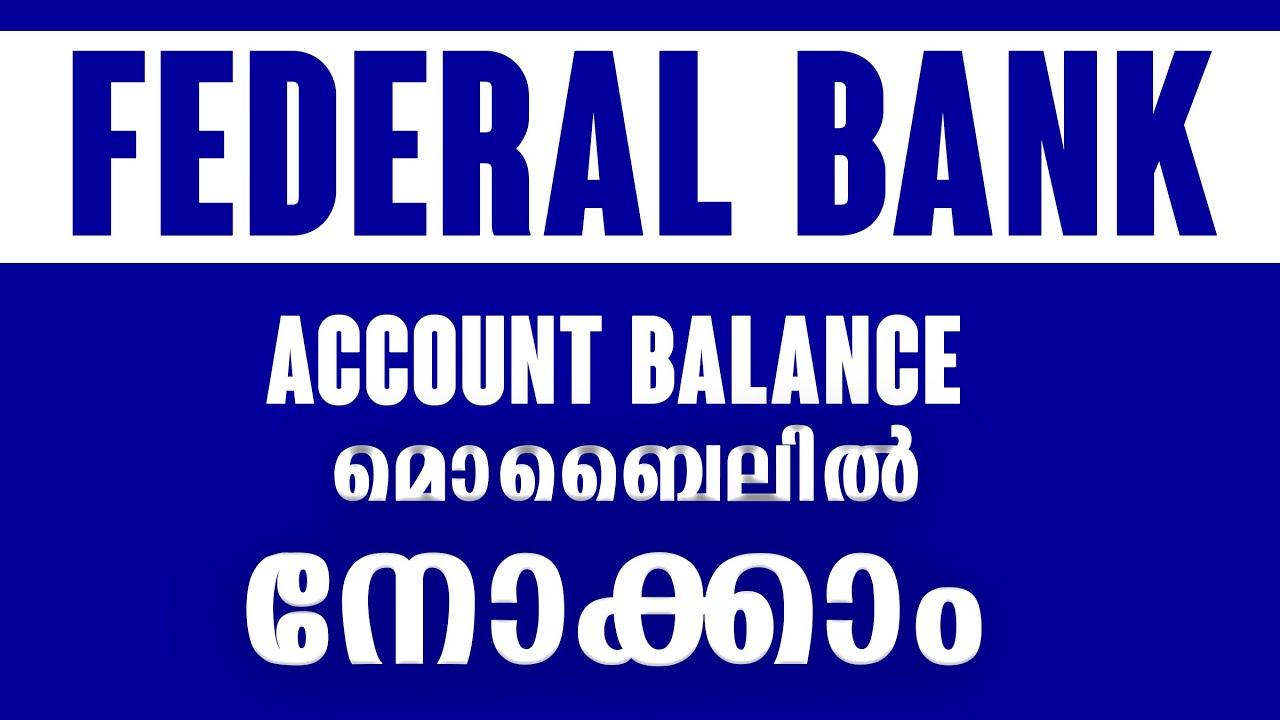 How To federal bank balance check whatsapp number malayalam