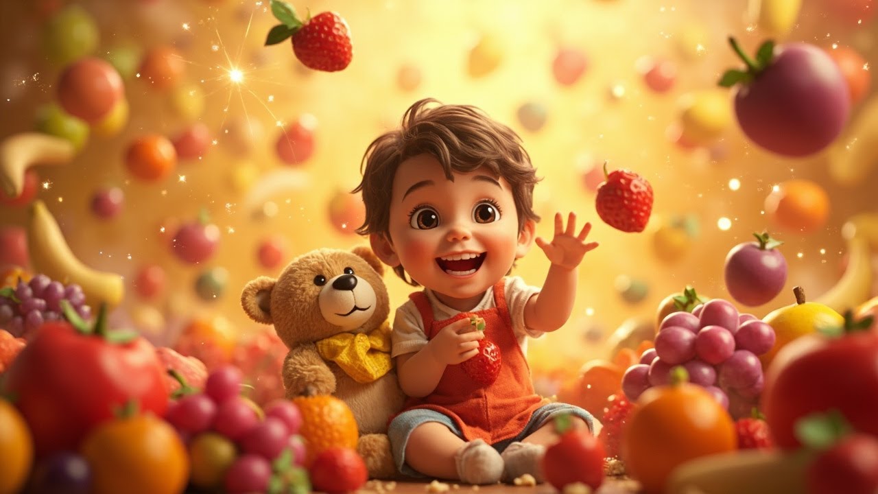 🎶 COMENDO FRUTINHAS | Música Infantil Educativa | Canções para Crianças 🍓🍎🍌