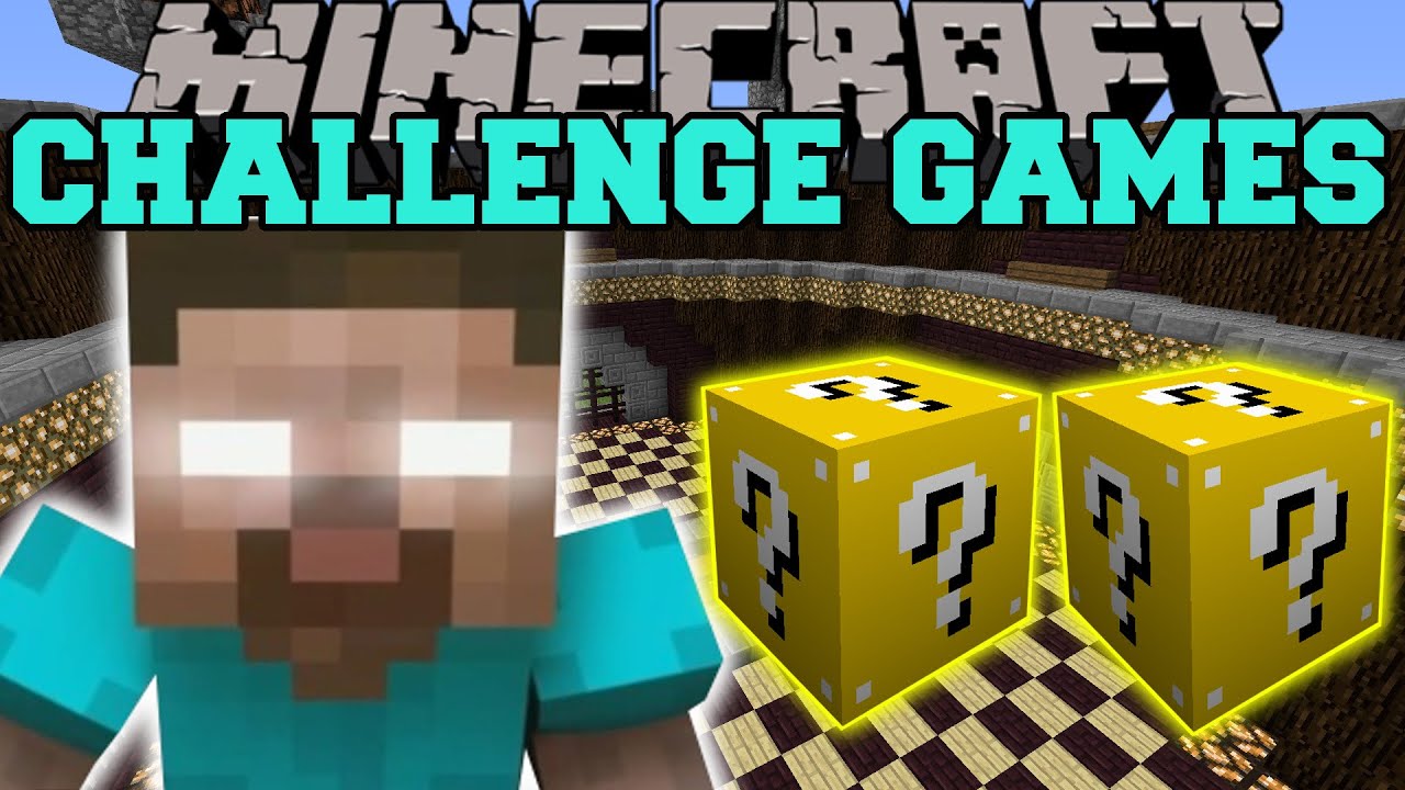 Minecraft: HEROBRINE CHALLENGE GAMES - Lucky Block Mod - Modded Mini-Game