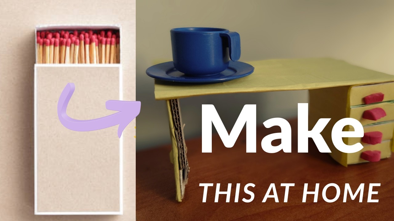 How to Make a Mini Desk from Matchboxes