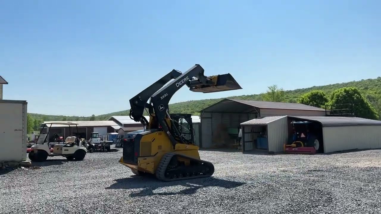 2018 John Deere 333G резиновые гусеницы мини-погрузчик с бортовым поворотом, высокая производительность, 100 л.с., гарантия 291 час, Bobcat Nice