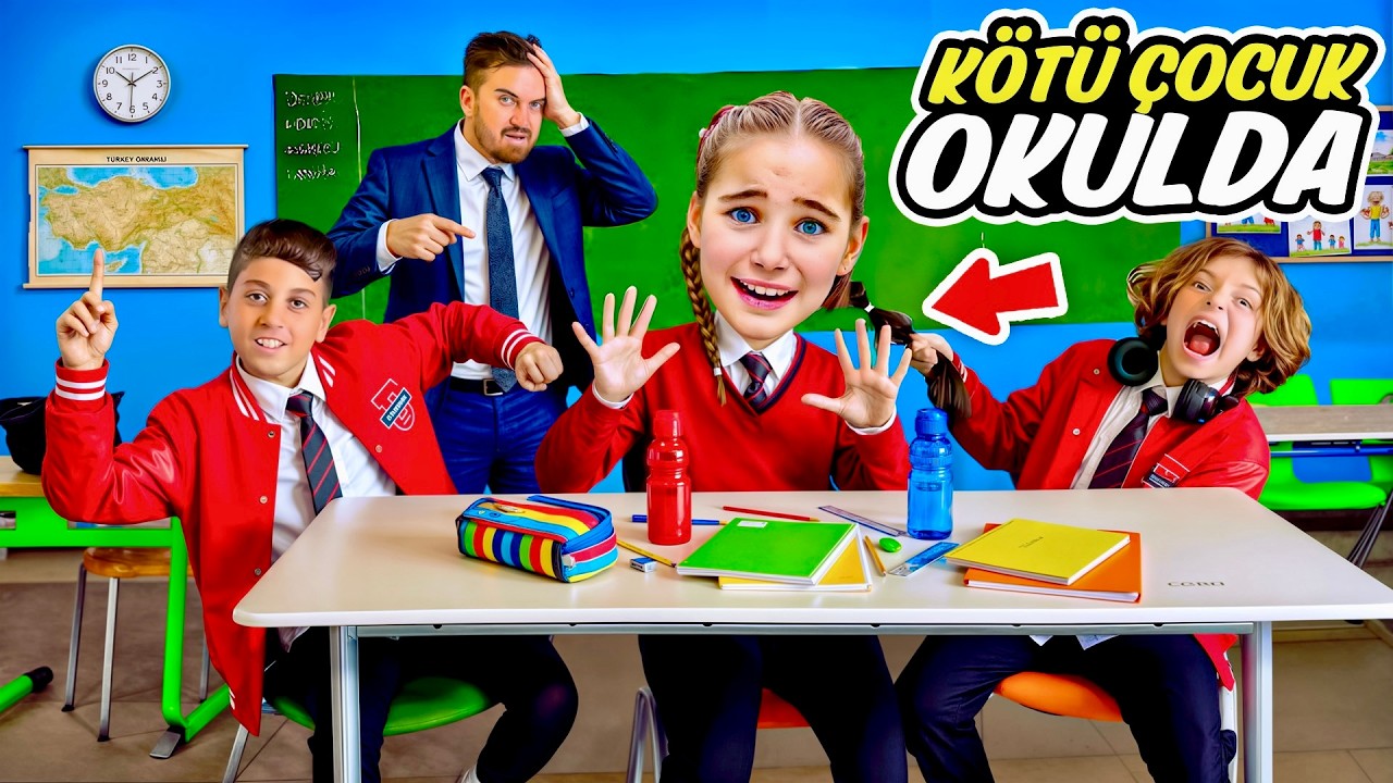 D&Uuml;NYANIN EN K&Ouml;T&Uuml; İKİ &Ccedil;OCUĞU OKULDA !! ELİF SİNEMİ TUVALETE KİLİTLEDİLER !! 