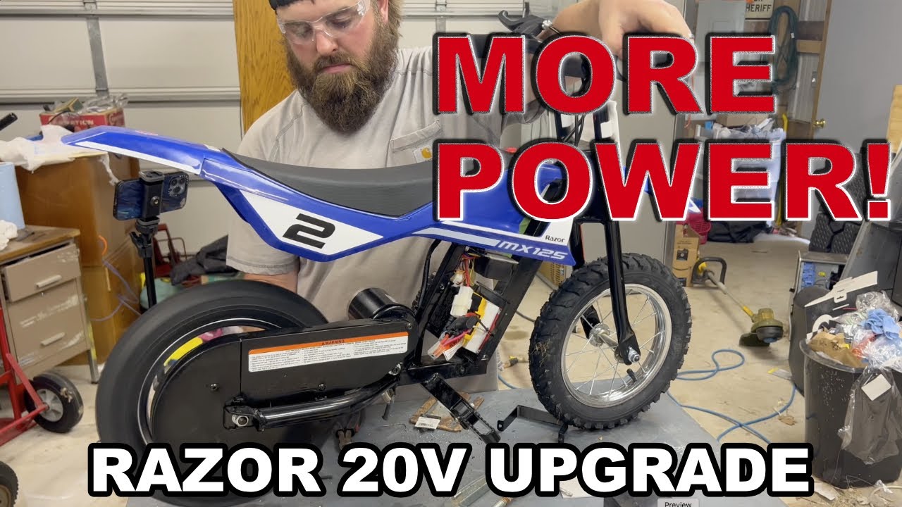 Лучший апгрейд Razor MX125: переходник на 20-вольтовый аккумулятор Dewalt #powerwheels