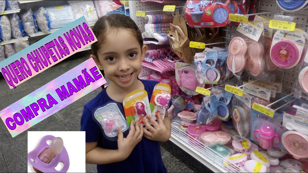 Fui comprar novas chupetas