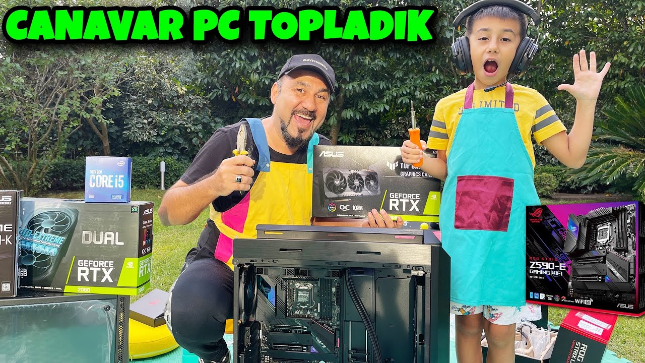 BAHÇEMİZDE CANAVAR PC TOPLADIK! | BABA-OĞUL PİKNİK TADINDA KUTU AÇILIMI | ASUS İNTEL PC