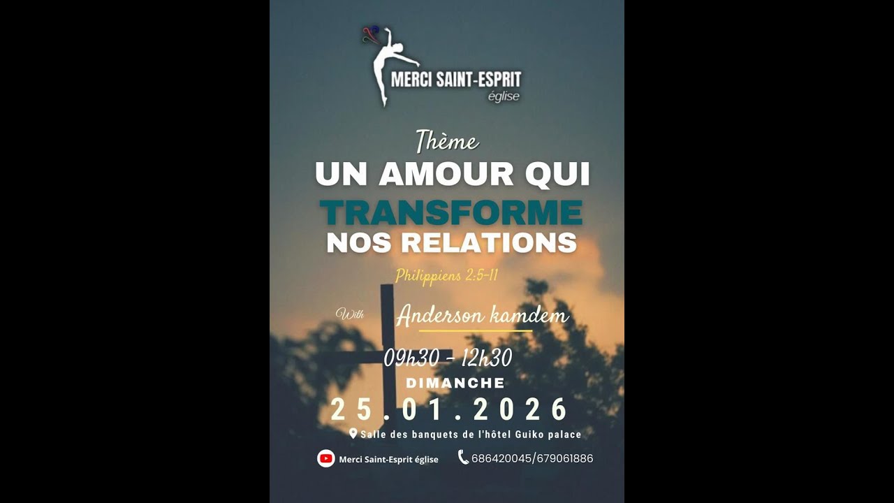 UN AMOUR QUI TRANSFORME NOS RELATIONS  avec le pasteur ANDERSON KAMDEM