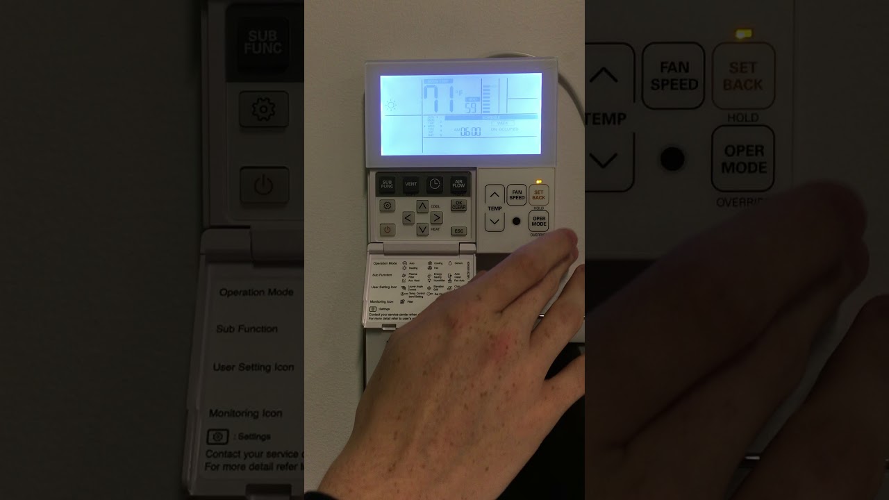 LG Programmable VRF Remote Controller T-Stat - PREMTB10U - Set & Delete Schedules, Set Date/Time