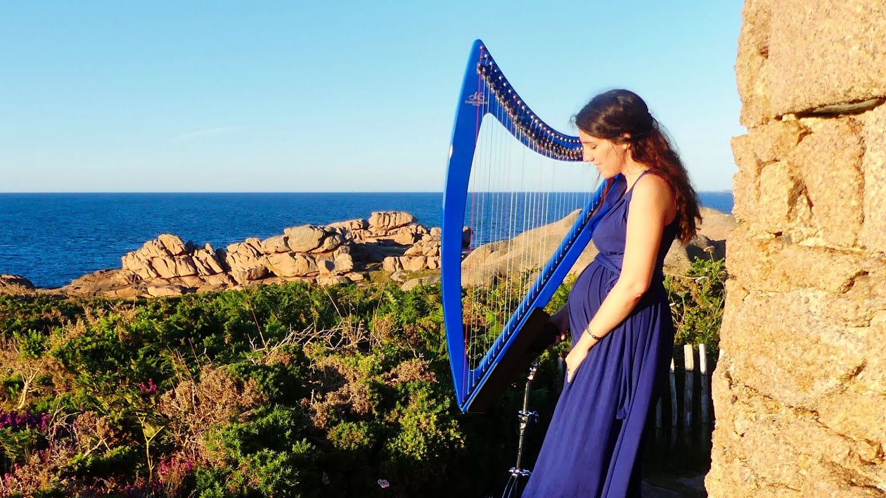 Floating from the Skerry - Celtic music - Celtic harp & low tin whistle
