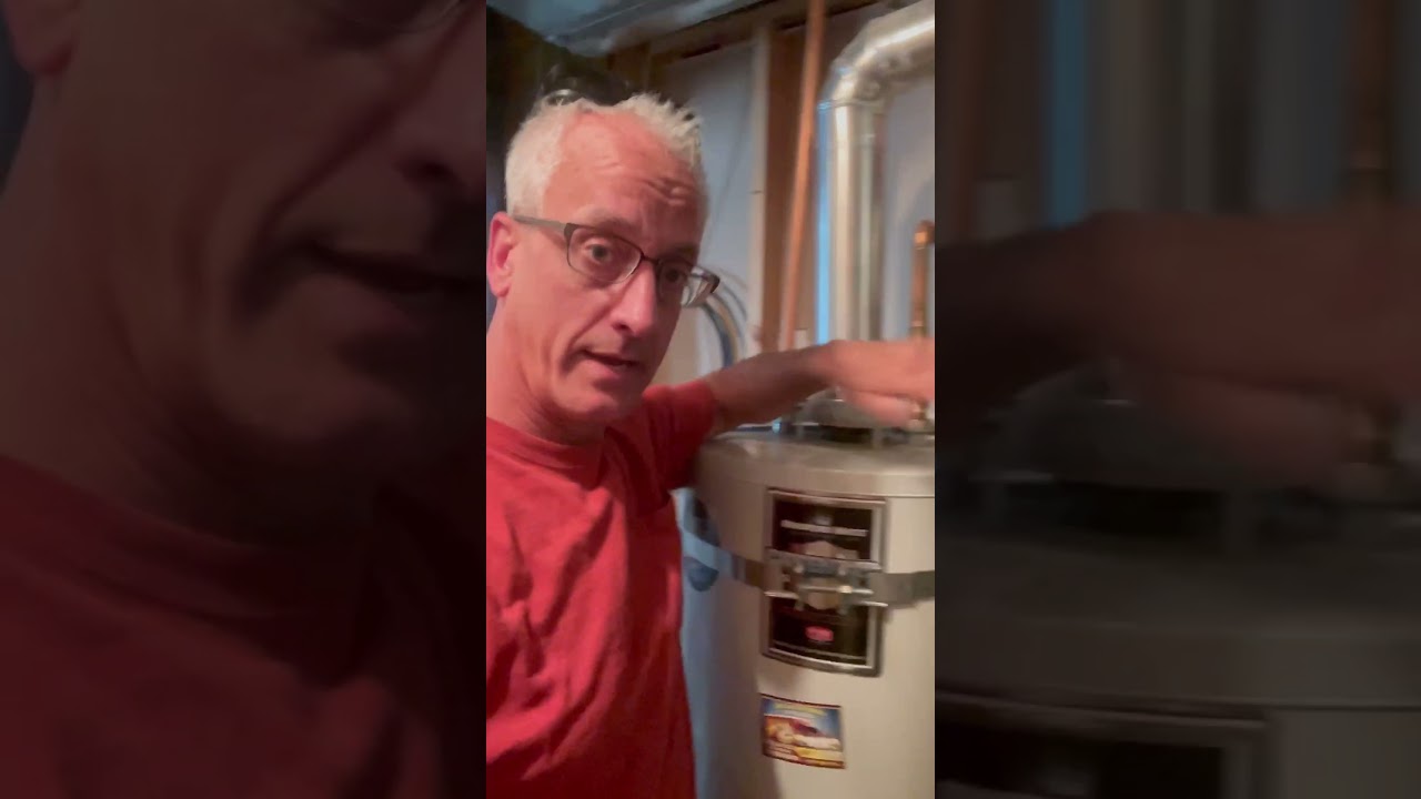 Shutting off the water at a hot water heater.   PSA.