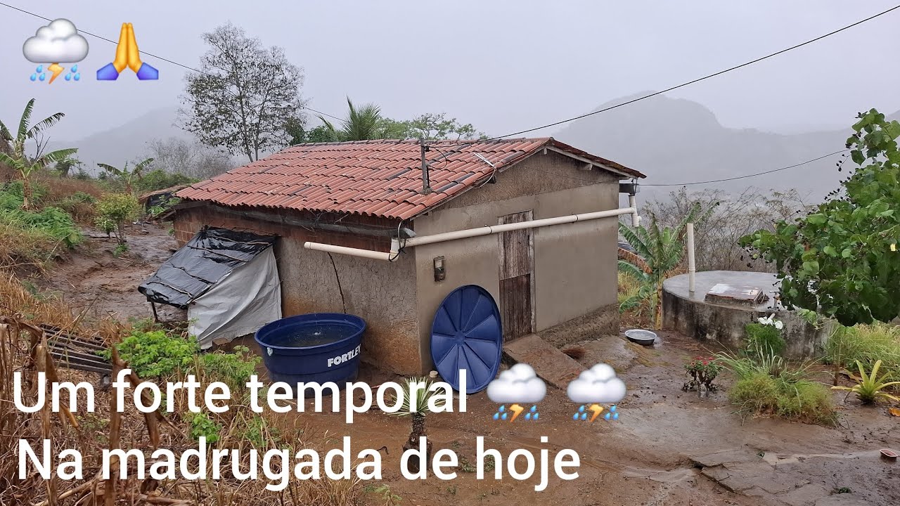 Foi de fazer medo o temporal de chuva ⛈️ na madrugada de hoje 16 01 2026